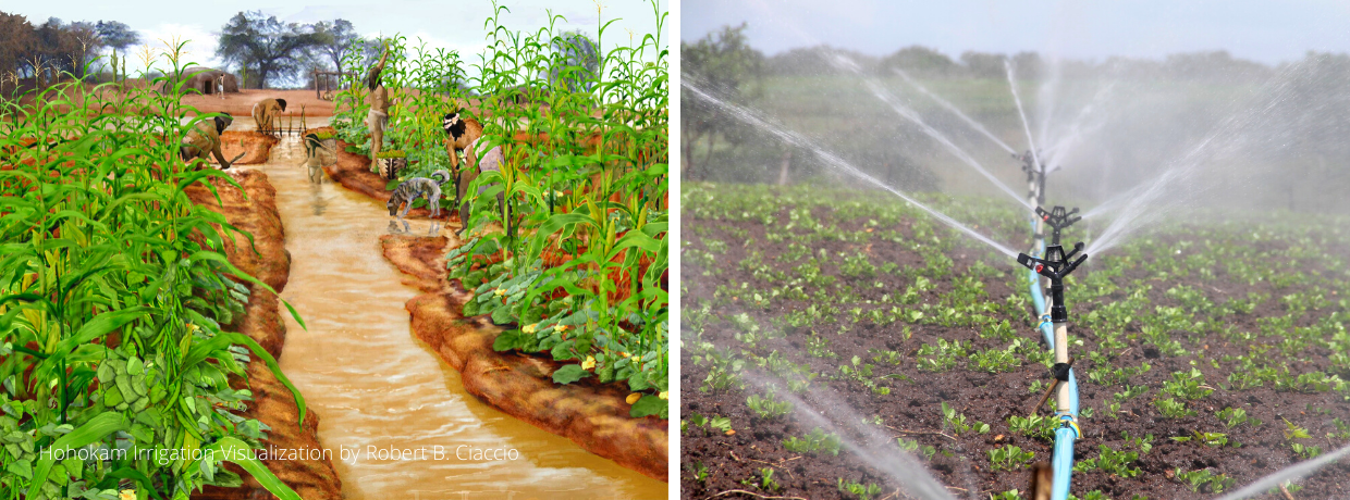 Water Irrigating from pre-colonial and modern times