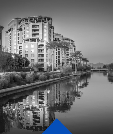 Apartment Building Near Water Source